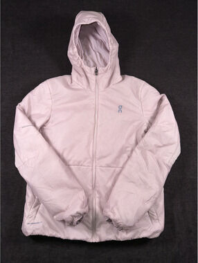 On Women's Lightweight Hooded Jacket in Light Pink, Size S